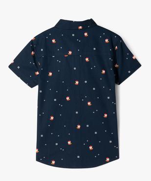 Chemise à manches courtes à motifs Noël garçon vue3 - GEMO (ENFANT) - GEMO