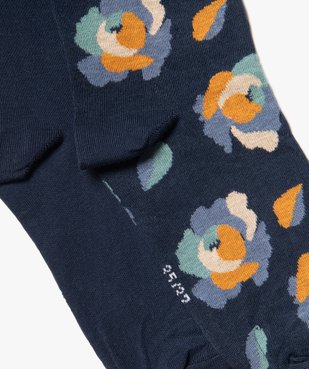 Chaussettes mi-hautes assorties femme (lot de 2) vue2 - GEMO(HOMWR FEM) - GEMO