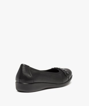 Ballerines confort femme dessus cuir uni à bride fantaisie vue4 - GEMO (CONFORT) - GEMO