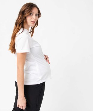 Tee-shirt de maternité compatible allaitement avec motif  vue3 - GEMO (MATER) - GEMO