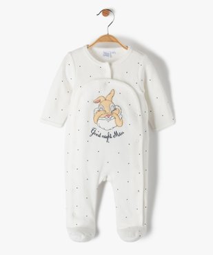 Pyjama bébé en velours imprimé lapin - Disney vue1 - DISNEY DTR - GEMO