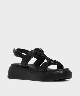 Sandales à brides sur semelle plateforme femme - 5 Miles vue2 - 5 MILES - GEMO