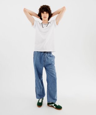 Jean baggy large en denim léger à taille élastiquée homme vue7 - GEMO (HOMME) - GEMO