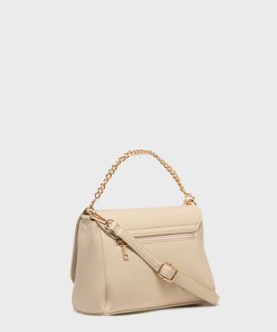 Sac à main grainé à anse en chaîne dorée femme vue4 - BESTINI - GEMO