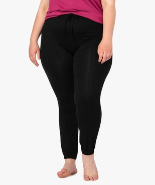 Bas de pyjama femme grande taille fluide avec chevilles élastiquées vue1 - GEMO(HOMWR FEM) - GEMO