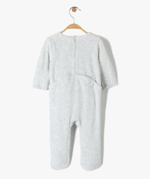 Pyjama dors bien bébé fille en velours avec inscription vue3 - GEMO(BB COUCHE) - GEMO