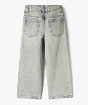 Jean wide leg en denim délavé fille vue3 - GEMO (ENFANT) - GEMO