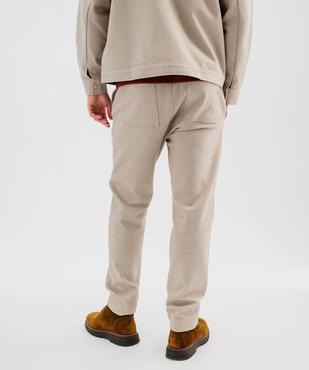 Pantalon en maille sergée casual homme vue3 - GEMO (HOMME) - GEMO