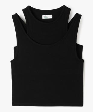 Débardeur effet 2 en 1 avec brassière intégrée fille vue1 - GEMO 4G FILLE - GEMO
