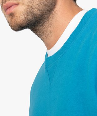 Sweat homme molletonné contenant du coton bio vue5 - GEMO 4G HOMME - GEMO