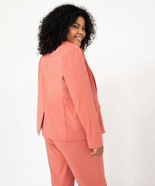 Veste blazer extensible fermeture un bouton femme grande taille vue3 - GEMO (G TAILLE) - GEMO
