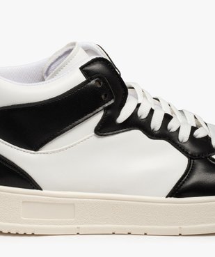 Baskets homme mid-cut bicolores à lacets vue6 - GEMO (SPORTSWR) - GEMO