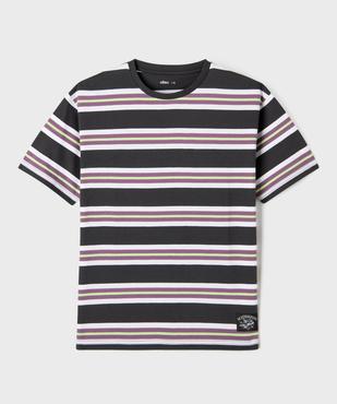 Tee-shirt rayé style skater garçon vue2 - GEMO (JUNIOR) - GEMO