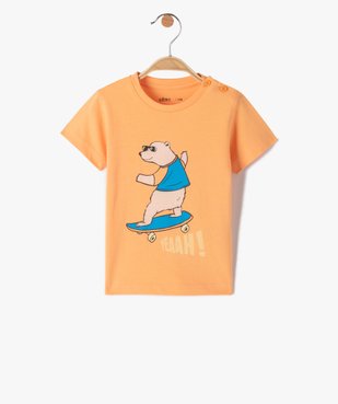 Tee-shirt bébé garçon avec motif sur l’avant vue1 - GEMO(BEBE DEBT) - GEMO