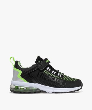 Baskets à scratch avec détails fluo et semelle à bulle d'air garçon - Freegun vue1 - FREEGUN - GEMO