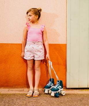 Short ample imprimé avec taille paper bag ajustable fille vue1 - GEMO (ENFANT) - GEMO