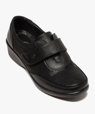 Derbies femme confort à bride scratch et dessus brillant vue5 - GEMO (CONFORT) - GEMO