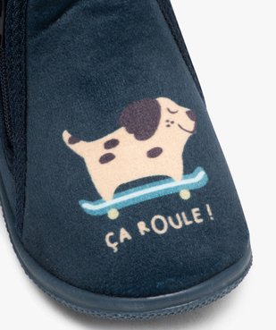 Chaussons bébé garçon bottillons à zip en jersey imprimés vue6 - GEMO 4G GARCON - GEMO