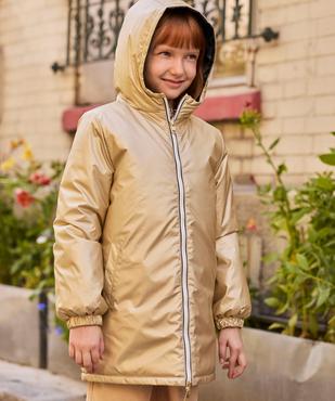 Manteau imperméable à capuche réversible fille - LuluCastagnette vue1 - LULUCASTAGNETTE - GEMO
