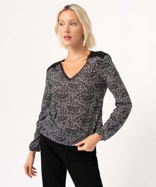 Tee-shirt femme avec dentelle sur les épaules et sur le col vue5 - GEMO 4G FEMME - GEMO