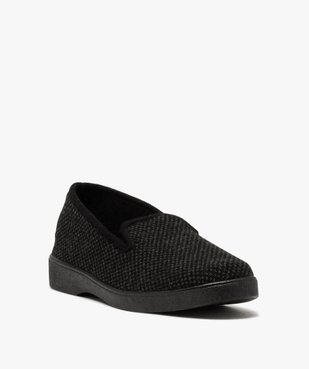 Pantoufles homme style charentaises dessus maille piquée vue2 - GEMO C4G HOMME - GEMO