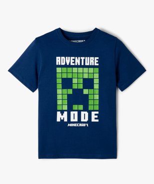 Tee-shirt garçon à manches courtes imprimé - Minecraft vue2 - MINECRAFT - GEMO