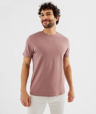 Tee-shirt à manches courtes et col rond homme vue2 - GEMO 4G HOMME - GEMO