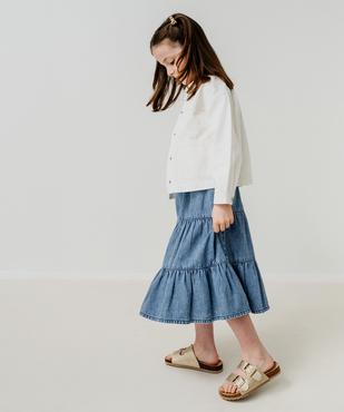 Veste fille en twill de coton brodée fille vue7 - GEMO (ENFANT) - GEMO