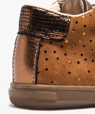 Chaussures de marche bébé dessus cuir brillant - Bopy vue6 - BOPY - GEMO