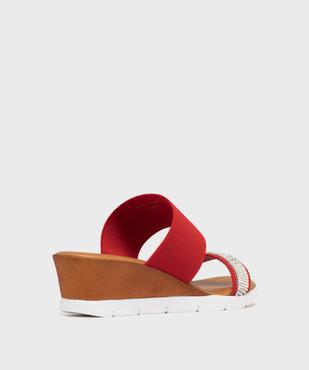 Mules à talon compensé, semelle sport et brides élastiques à strass femme vue4 - VALENTINA BALDA - GEMO