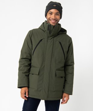 Parka homme multi-poches à capuche vue1 - GEMO (HOMME) - GEMO