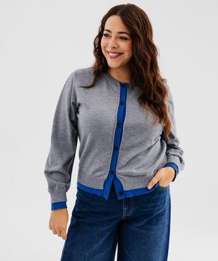 Gilet boutonné femme grande taille vue1 - GEMO 4G GT - GEMO