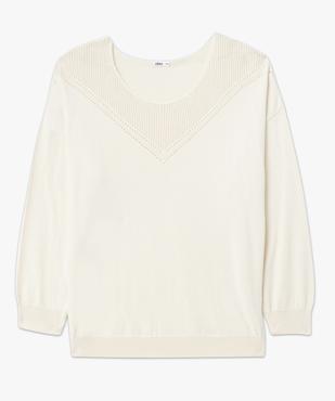 Pull en fine maille à encolure ajourée fantaisie femme grande taille vue4 - GEMO (G TAILLE) - GEMO