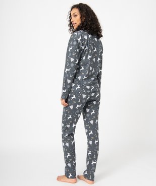 Pyjama femme avec motifs de Noël vue3 - GEMO(HOMWR FEM) - GEMO
