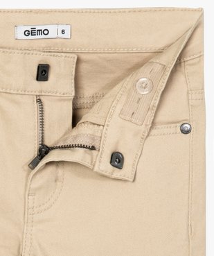 Pantalon garçon coupe skinny en toile extensible vue4 - GEMO 4G GARCON - GEMO