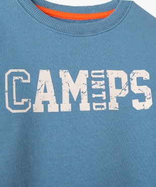 Sweat garçon en molleton chaud à manches rayées - Camps United vue3 - CAMPS UNITED - GEMO