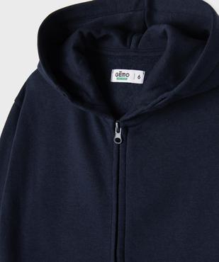 Sweat zippé à capuche uni garçon vue2 - GEMO 4G GARCON - GEMO