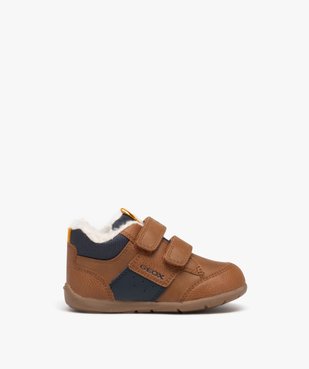 Chaussures premiers bébé garçon fourrées sherpa à double scratch - Geox vue1 - GEOX - GEMO