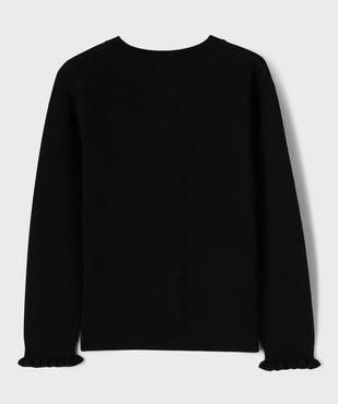 Gilet fin en viscose avec finitions froncées fille vue3 - GEMO 4G FILLE - GEMO