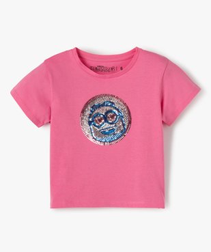 Tee-shirt fille avec motif en sequins brodés – Les Minions 2 vue1 - NBCUNIVERSAL - GEMO