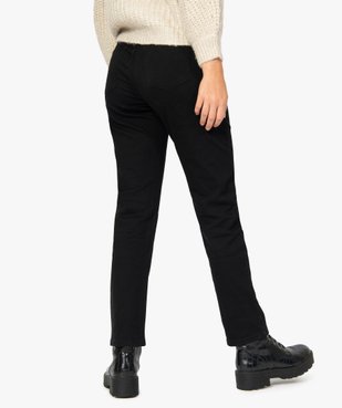Pantalon femme en toile unie coupe droite 5 poches- Longueur L26 vue3 - GEMO (JEAN) - GEMO