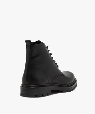 Boots homme dessus cuir uni et semelle crantée vue4 - Nikesneakers(URBAIN) - Nikesneakers