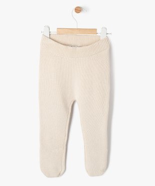 Pantalon en coton biologique avec pieds bébé vue1 - GEMO 4G BEBE - GEMO