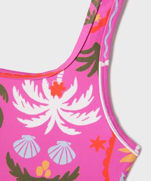 Maillot de bain une pièce avec haut asymétrique fille vue2 - GEMO (ENFANT) - GEMO