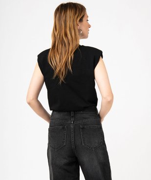 Tee-shirt à épaulettes avec studs sur l’avant femme vue3 - GEMO(FEMME PAP) - GEMO