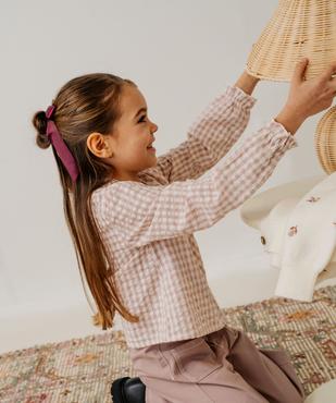Blouse manches longues à carreaux et boutons fille vue1 - GEMO (ENFANT) - GEMO