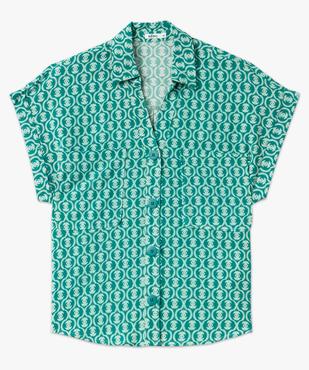 Chemise imprimée à manches courtes femme vue4 - GEMO 4G FEMME - GEMO