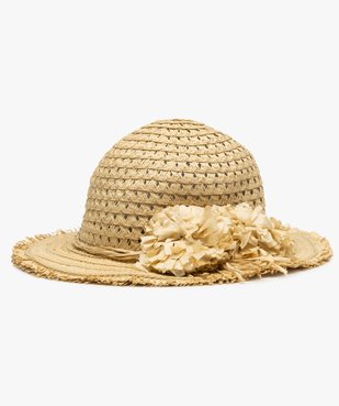 Chapeau fille capeline à fleurs en relief vue1 - GEMO (ENFANT) - GEMO
