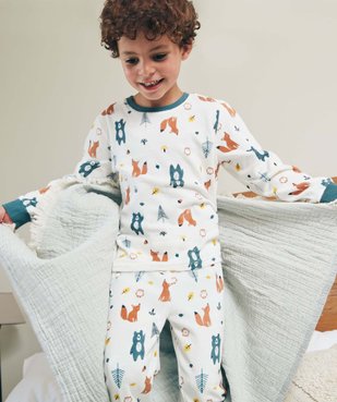 Pyjama garçon en velours à motifs forestiers vue1 - GEMO (ENFANT) - GEMO