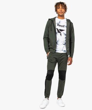Sweat homme zippé avec empiècements épaules - Kwell by Soprano vue5 - KWELL - GEMO